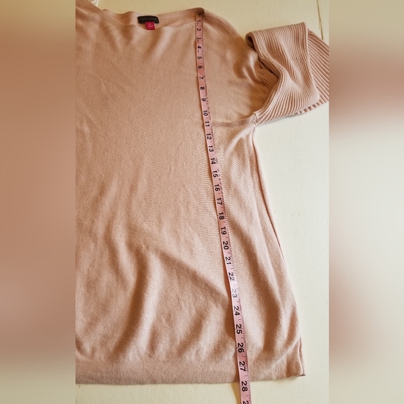 Vince Camuto Modal Blend Top Ribbed Bell Long Sleeves Size Medium Pink - Picture 10 of 14